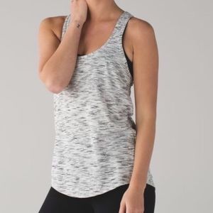 Lululemon Heathered Grey Open Back Tank